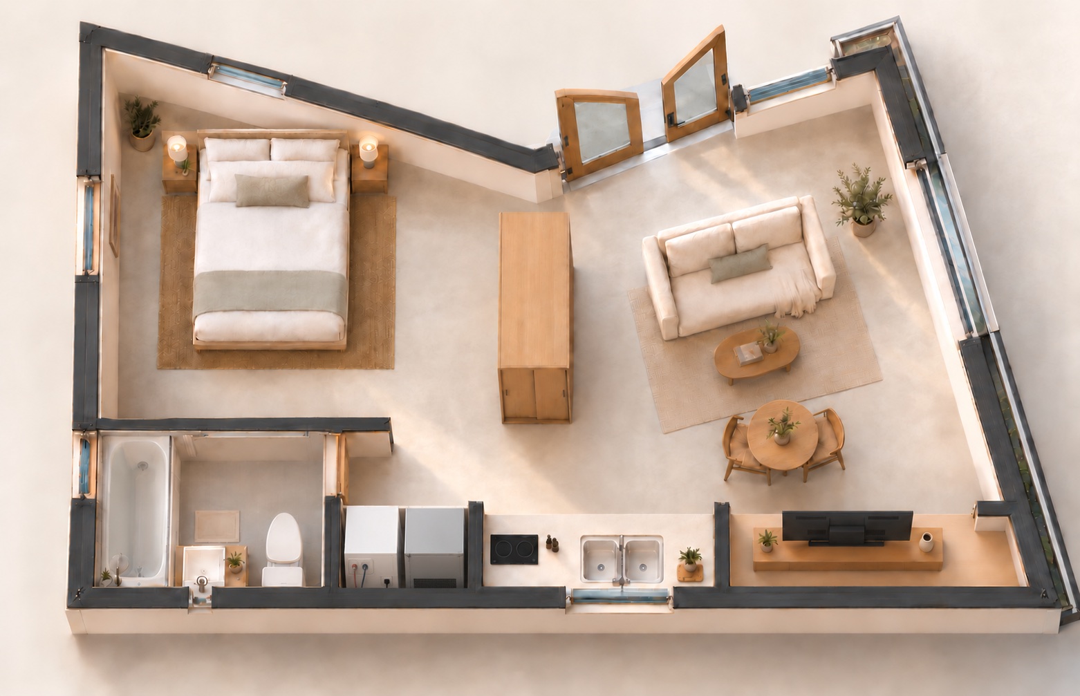 Courtyard Studio concept render